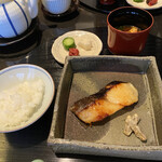 京都一の傳 本店  - 銀だら、土釜炊きご飯、合わせ味噌椀、京漬物