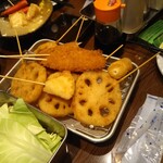 串揚げ あげあげ - れんこん揚げ、アジフライなど