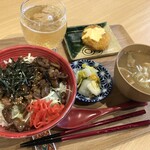 TANZO - 牛切り落とし丼定食&梅ソーダ