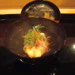 大神 - 参の膳は焼き鰆の胡麻豆腐の吸物。