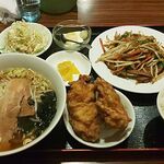 福亭 - ニラレバ定食（醤油ラーメン）