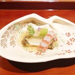 銀座 しのはら - （冷）海老、鮑等ジュレがけ