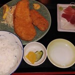 市場亭 - 上かじきフライ定食１品セット付