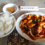 Shisen Chuuka Nagawo - ３．酢豚（単品）とご飯