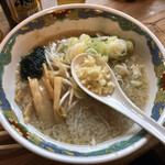 特麺コツ一丁ラーメン - ラーメン 麺半分 ニンニクありアブラ多めで