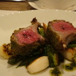 OGINO organic Restaurant - ：仔羊背肉の香草パン粉付けロースト　焼き野菜添え