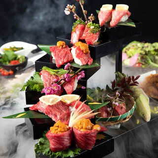 料理のみ6品 天空の肉寿司階段コース インスタ映えな肉寿司階段付き宴会コース5000円 税抜 焔立つ肉寿司と牛タンタワー 肉処 双葉 三宮 神戸三宮 阪急 居酒屋 食べログ 料理のみ6品 天空の肉寿司階段コース インスタ映えな肉寿司階段付き宴会コース5000円 税抜 焔立つ肉寿司と牛タンタワー 肉処 双葉 三宮 神戸三宮 阪急 居酒屋 食べログ