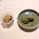 新ばし 星野 - ふきのとう、なまこのこのわた