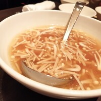 廣東料理 民生 ヒルトンプラザウエスト店 - 白エビ入りとろみスープ