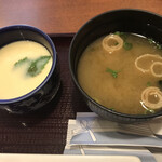 十徳や - 茶碗蒸し・味噌汁