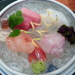 和やまむら - 2012年4月天然ひらめ・甘エビ・中トロ・アオリイカ