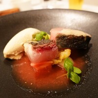 クッチーナ イタリアーナ ガッルーラ - 鰆・和梨・秋茄子のジェラートのガスパチョ