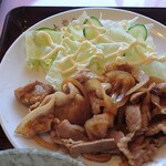 中華レストランだいえん - しょうが焼きはバラ肉で丁度良い甘辛