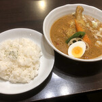 Nishi Tonden Doori Supu Kare Hompo - とりレッグカレー(プラ"酢"ココナッツスープ) 辛さ2 ご飯小盛