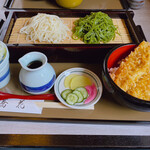 蕎花 - 二色せいろ＋穴子天丼セット　1,280円