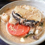 魚沼亭 - ひっくり返したら椎茸みたいじゃん　大丈夫
      食べてみたらもちもちで美味しかった