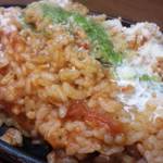 のぐち屋 - 石焼きトマトリゾット　バジル生クリームソースかけ