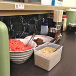 博多長浜らーめん　もりや - 卓上調味料2012/4/24