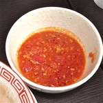 博多長浜らーめん　もりや - 豚とまと（￥100）まさにイタリアン。もうラーメンではありません。Buonissimo！2012/4/24