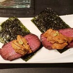 うに屋のあまごころ - うにとローストビーフ