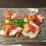 うに屋のあまごころ - うにと海鮮3種の和風カルパッチョ