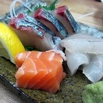 季節料理 藤原 - 日替りセットのお刺身盛り合わせ