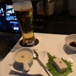 厳選地酒と本格焼酎の店 うみんちゅ - 前菜とプレモル