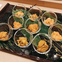 鮨 青海 青山店 - 雲丹9種  食べ比べ