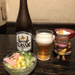 カレー屋アカマル - サッポロクラシック中瓶￥７８０