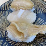 ことぶき寿司 - 活貝３種　アワビ、ホタテ、ツブ