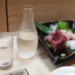 牧山 - お造りには冷酒（〆張 吟醸）