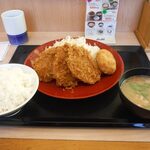 Katsuya - ヒレカツ定食とカニクリームコロッケ