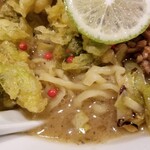 麺屋 六感堂 - 蕗の薹味噌ラーメン＋蕗の薹天増し