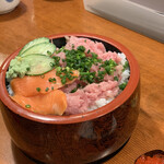 Tama zushi - ネギトロサーモン丼