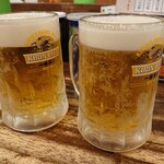 松福 - 2020年1月　生ビール　250円×2（17:00～19:00ハッピータイム価格）