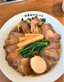 h Nagaoka Shouga Ramen Shouga No Yu - 黒玉豚ちらし生姜ラーメン