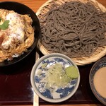 高田屋 - ごまそばとかつ丼セット 990円 + 麺大盛 100円 1199円税込