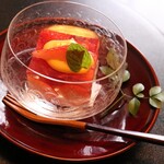 馳走 きむら - デザートは「苺のゼリー寄せ」。