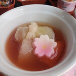庄庵 - とまと餡がけロールキャベツ