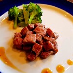 あざみ野うかい亭 - お子様ステーキ♪食べやすいように小さくカットしてくれました