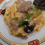 餃子の王将 - 玉子と牛肉の炒めS