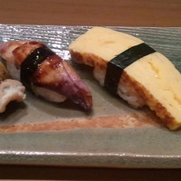 鮨 石島 - 玉子焼き、烏賊、穴子です。