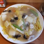 あけぼのラーメン - あんかけ焼きそば(800円)です。