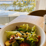 アフタヌーンティー・ティールーム - セットのグリーンサラダ（リンゴが３切れくらい入っていました）