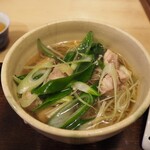 手打ち蕎麦みながわ - 四万十鶏九条葱南蛮(1400円)