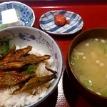 笑福 - 本日のお昼ごはん　焼穴子丼600円