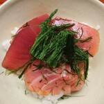 木山 - 〆ご飯No.3/5。鮪丼。八代の海苔。