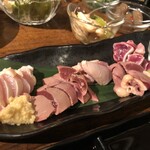 Kashiwa - いつもの鶏刺5種盛り