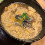 生そば あずま - 牡蠣玉子とじそばアップ