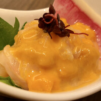 函館うに むらかみ 日本生命札幌ビル店 - エンガワの生うに合え